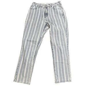 PACSun indigo striped Mom Jean 100% cotton size 27